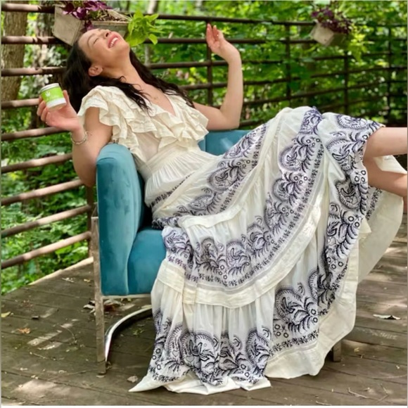 Ulla Johnson Marjorie Tiered Ruffle Maxi Dress Gown Size 2 - Picture 9 of 10